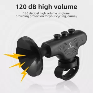 New Charge Bike Electronic Loud Horn 120 db Warning Safety Electric Bell Police Siren Bicycle Handlebar Alarm Ring Bell Cycling