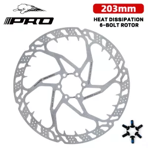 IIIPRO 203MM Rotor 6 Bolts Brake Disc Floating with Screws for Crosscountry ,Trail Riding,Electric Bikes New