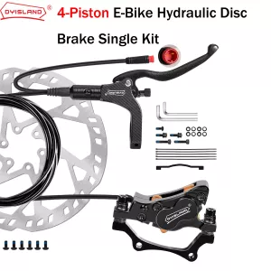 DYISLAND 4Piston E-bike Hydraulic Disc Brake Right Rear Single Set or Left Front Single Set With 180mm 2.3mm Rotor
