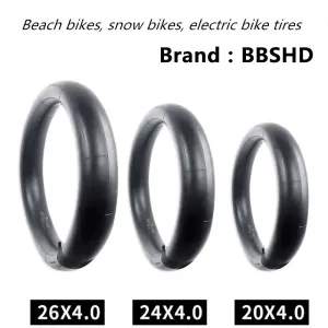 BBSHD 1 pcs Beach Bike Snow Bike Inner Tube 20x4.0/24x4.0/26x4.0 Schrader Electric Bike Tire Cycling Tire Rubber Tube