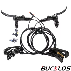 BUCKLOS HD-E735 E-Bike Hydraulic Brake 1150mm 1950mm 4-Piston Power Off Hydraulic Brake for Ebike Scooter MTB Bicycle Parts