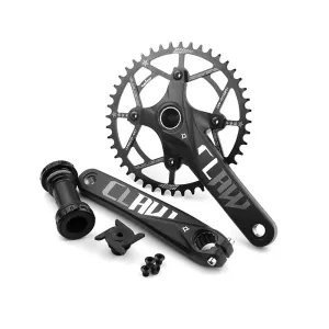PROWHEEL Road Bike Crankset Hollow Integrated Crankset 104 BCD Disc 32T 38T 42T 52T Road Bicycle Mountain Bike Chainring
