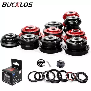 BUCKLOS Bike Headset 1-1/8" Sealed Bearing Aluminum Alloy MTB Bicycle Bowl Set Headset 34/44/50.6/52/55/56mm Fork Cycling Parts