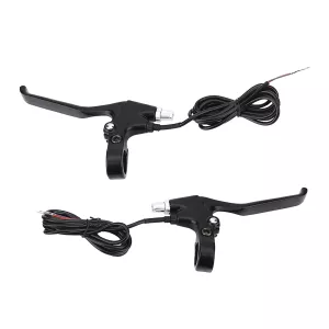 Electric Bike Brakes 1 Pair 2 Wires Left & Right E bike Electric Brake Lever Replacement Parts Brake Lever Set