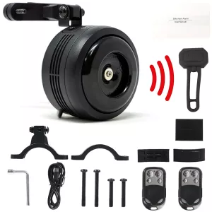 Bicycle Electric Bicycle Scooter Electric Horn Alarm Electric Super Loud Horn, Remote Control Operation Anti theft Alarm