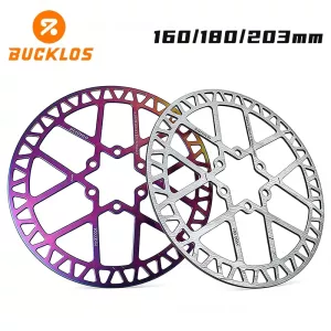 BUCKLOS 160mm MTB Brake Disc Rotor 140 180mm 203mm Bicycle Brake Rotor Colored/Silver Bike Hydraulic Disk Rotor Cycling Parts