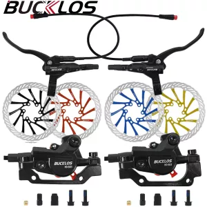 BUCKLOS E-Bike Hydraulic Disc Brake Electric Scooter Folding Bike Disc Brake 2Pin Power Off Electric Bicycle Hydraulic Brakes