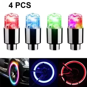 Wheel Lights Bicycle Lights LED Light Cap Cover Tire Nozzle Valve Caps Luminous Warning Decorative Lamp Bicycle Accessories