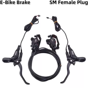XOD E300 E-Bike Hydraulic Disc Brake Set SM Female Plug Electric Folding MTB Bike Power Off ebrake