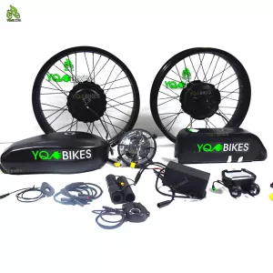 YQEBIKES 20*4.0 DIYattery Dual Drive Front 1500W+1500W Ebike Accessories Electric Bike Conversion Kit for Assembly