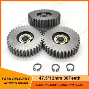 36T 47.5x12mm Electric Vehicle Steel Gear For Bafang Motor ebike 36 Teeth Metal Planetary Gears with 608z Bearing Bicycle Parts