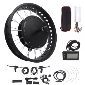 20inch Electric Bike Rear Drive Kit 1500W 48V 414 to 487RPM IP65 Water Resistant Color Display Hub Motor Controller Kit