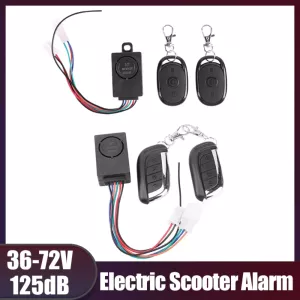 36-72V 125DB Electric Bicycle Antitheft Alarm System Intelligent Safety Antilos Detecto Electri Scooter Antitheft Remote Control