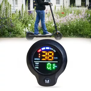 Electric Scooter LCD Speed Mileage Display Panel Round Color Screen For E-Bike Bicycle With Battery Voltage Gauge