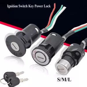 Ignition Switch E-Bike Key Power Lock Universal Electric Bicycle Switch Key Power Lock for Electric Bike Scooter Accessories