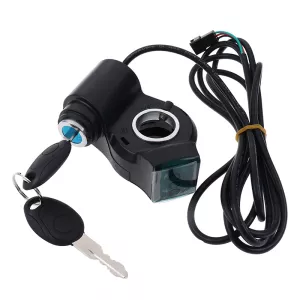 Electric Bicycle Thumb Throttle Voltmeter Digital Voltage Display Switch Power with Key Lock E-Bike Finger Thumb Throttle