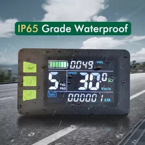UART2 24V 36V 48V P3C Electric Bike LCD Display Meter E Scooter LCD Panel With USB UART For Mountain Electric Bike Parts (5PIN)