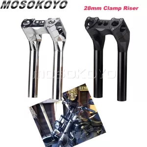 1 1/8" Handlebars 10'' Club Style Bar Risers 28mm Mount for Harley Dyna Sportster 883 XL883R 1200 XL1200N Street Bob 107 FXBB