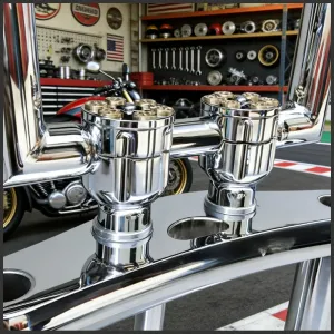 2X Motorcycle 7/8" 1" Handlebar Riser Clamp Aluminum For Harley Custom Springer Bobber Chopper 22mm 25mm Handle Bar Black/Chrome