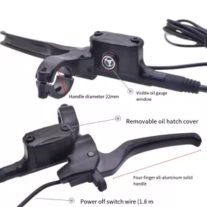 2pin SM Electric Vehicle Ebike Hydraulic Brake Pump Electric Bicycle Hydraulic Brake Lever Aluminum Alloy Ebikes Accessories