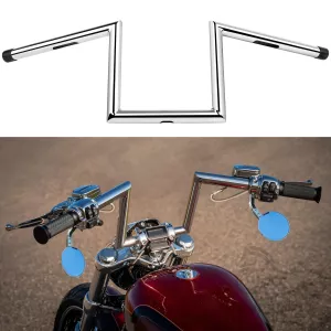 25mm 1" Chrome Handlebar Z Style Drag Handle Bar For Harley Honda Yamaha Kawasaki Chopper Bobber Motorcycle Accessories