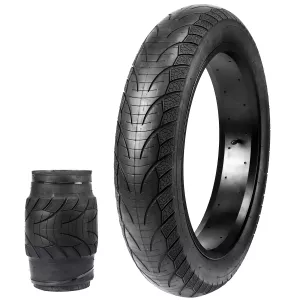 ZUKKA E Bike Fat Tire 20x 4.0 Fat Bike Tire Heavy Duty High-Performance E-Bike Mountain Snow Bike Tire Black