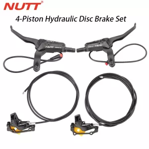 NUTT 4-Piston Hydraulic Cutoff Brake E-Bike & Electric Scooter Disc Brake for Zero 10X/11X, Vsett 10+/9+, Kaabo Wolf Warrior 11