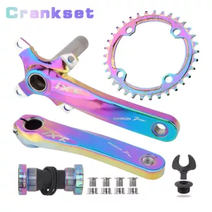 IXF 104BCD MTB Crankset Aluminum Alloy Colorful 170mm Crankset 104BCD Crown 32T 34T 36T 38T Chainring for SHIMANO SRAM