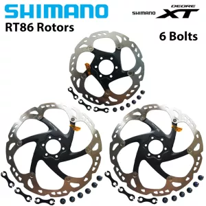 Shimano Deore XT RT86 Bike Brake Disc 6 Bolt Ice Point Technology MTB Mountain Bicycle Disc 160MM 180MM 203MM