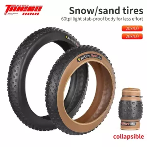 TANKE Anti Puncture Snow Beach Bicycle Tire MTB Anti-Slip Fat Tire pneu 20x4.0 24x4.0 26x4.0 bike Tire winter fatbike banden