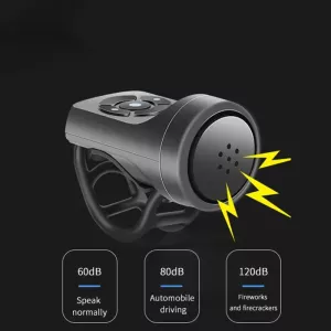 USB Rechargeable Bicycle Electric Bell Motorcycle Horn 4 Modes Mountain Bike Bell Cycling Anti-theft Alarm Horn Bike Accessories