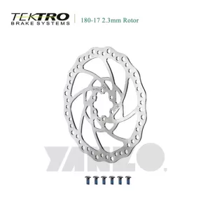 Genuine Tektro 180-17 Hydraulic Disc Brake Rotor With 6 Bolts 2.3mm thickness MTB E-Bike 1pc-OE