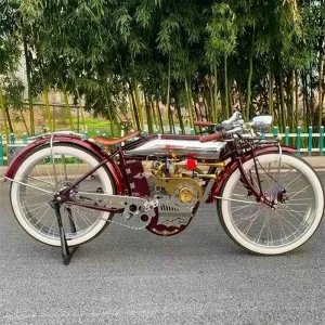 Athlete Flyer Vintage Bike Antique Indian Style Equipped with Engine