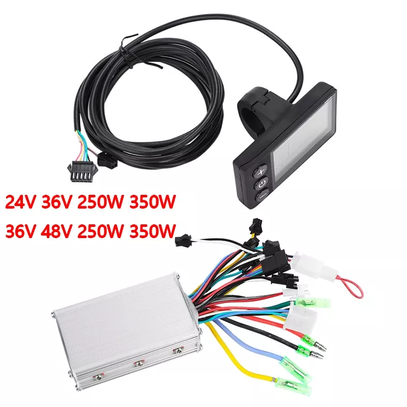 Electric Bike Controller 24V‑48V 13A Brushless Controller with LCD Display Panel E-scooter Meter Control for 22.5mm Handlebar Electric Bike Controller 24V‑48V 13A Brushless Controller with LCD Display Panel E-scooter Meter Control for 22.5mm Handlebar