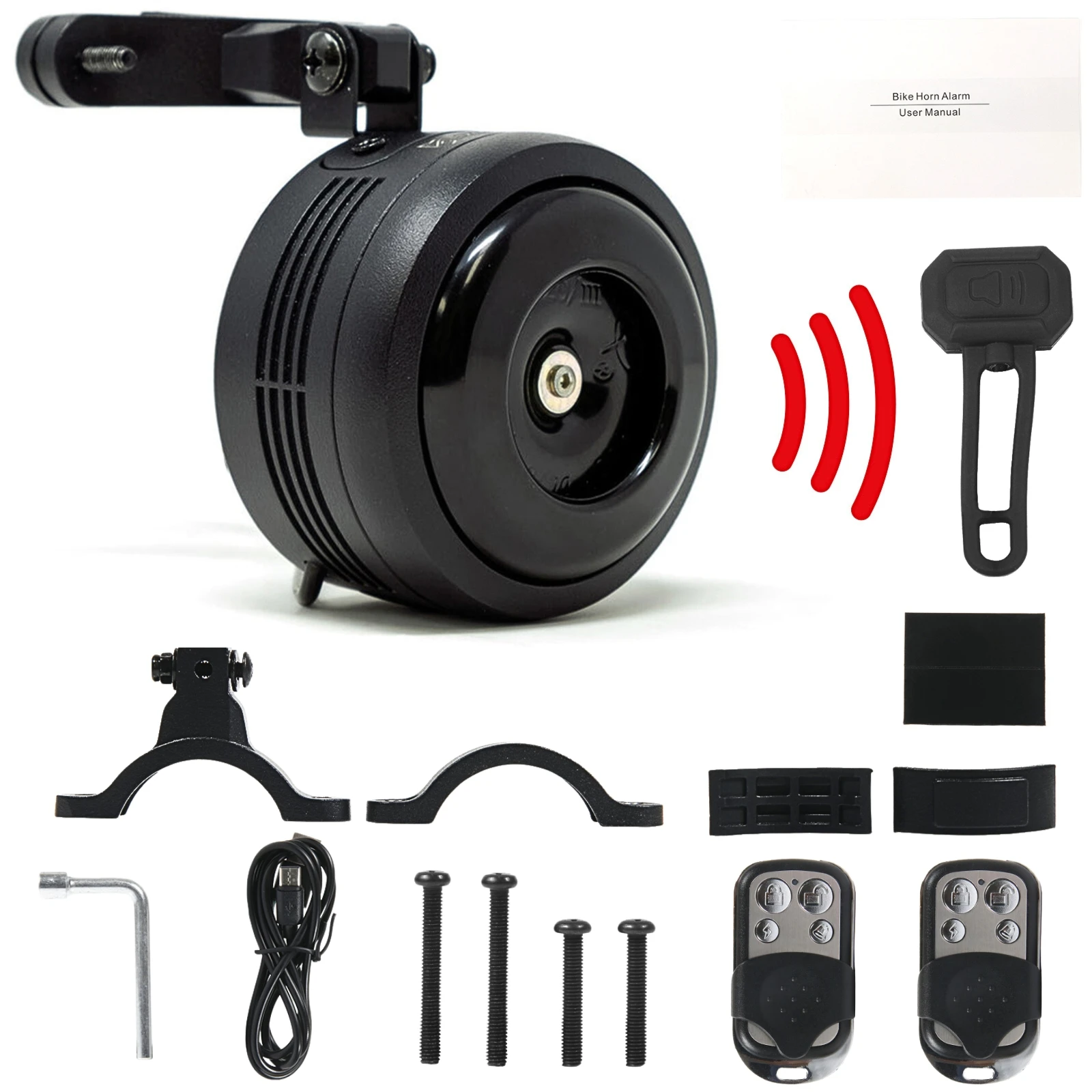 Bike Horn Alarm System With Accessories