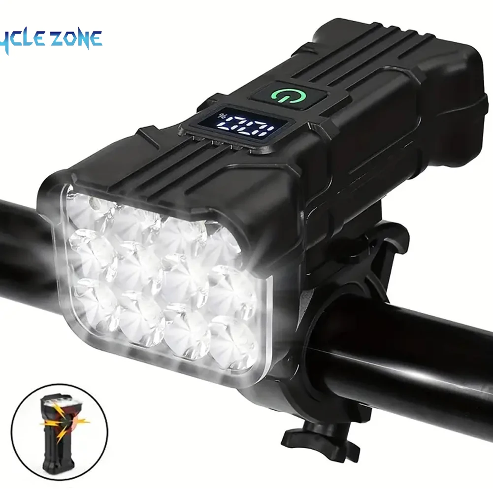 Bicycle Led Headlight With Digital Display