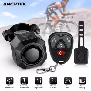 Anchtek Motorcycle Anti theft Alarm Wireless Remote Control 110dB Waterproof Electric Scooter Bicycle Alarm Security System