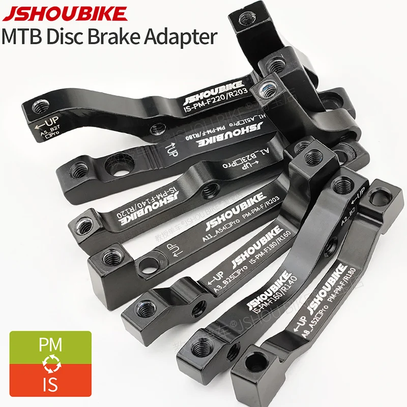 Mtb Disc Brake Adapter Set In Black Finish