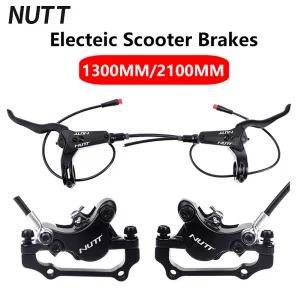 NUTT 2 Piston Electric Bike Hydraulic Brakes 140 160 180mm Rotor For Zero 10X 11X KUGOO G1 G2 Pro Electric Scooter Brake Set