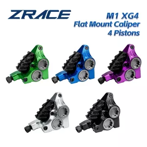 ZRACE XG4 Road Hydraulic Brake Caliper Flat Mount Four-piston Caliper, Ice Technology Brake Pads, CNC lightweight