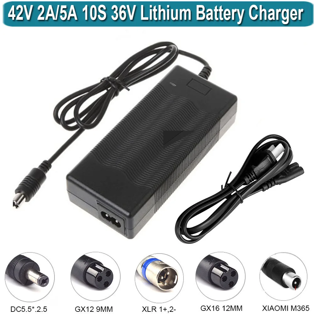 42v Lithium Battery Charger With Multiple Connectors