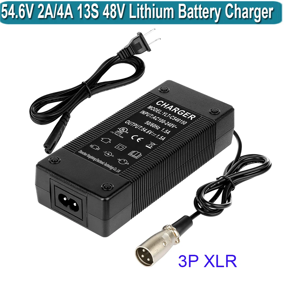48v Lithium Battery Charger With Xlr Connector