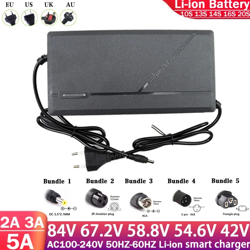Li-ion Battery Charger With Multiple Plug Options