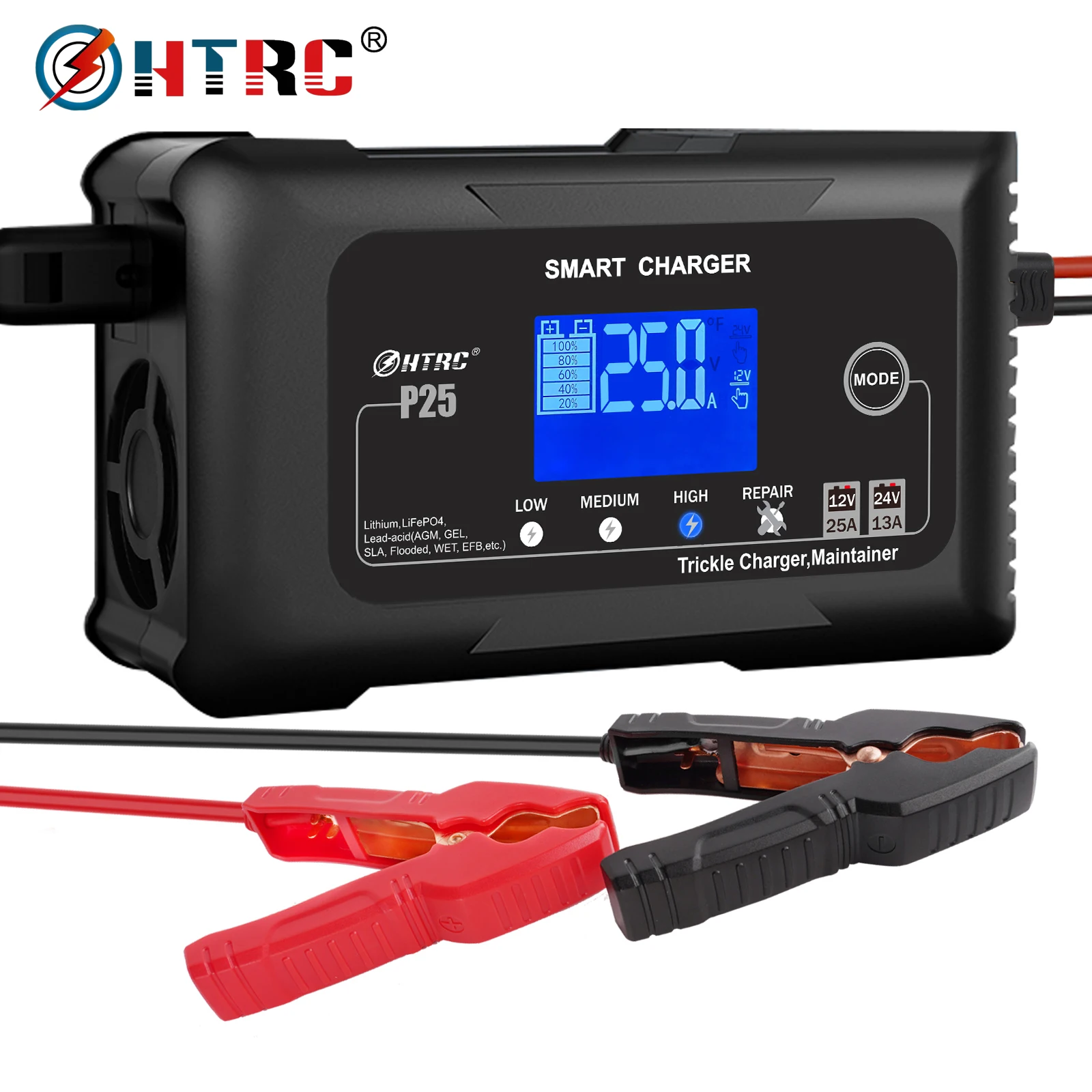 Smart Battery Charger With Digital Display