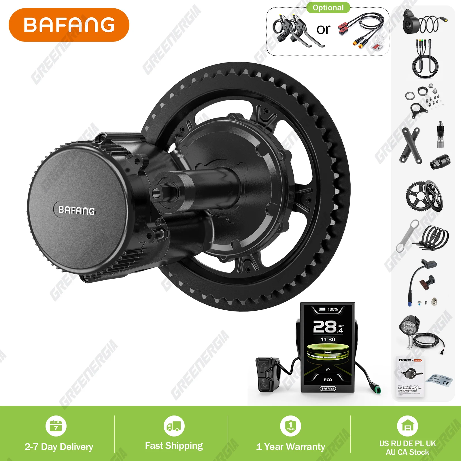 Bafang Electric Bike Motor And Accessories Bundle