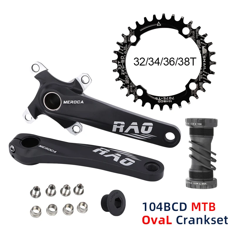 104bcd Mtb Oval Crankset Components And Accessories