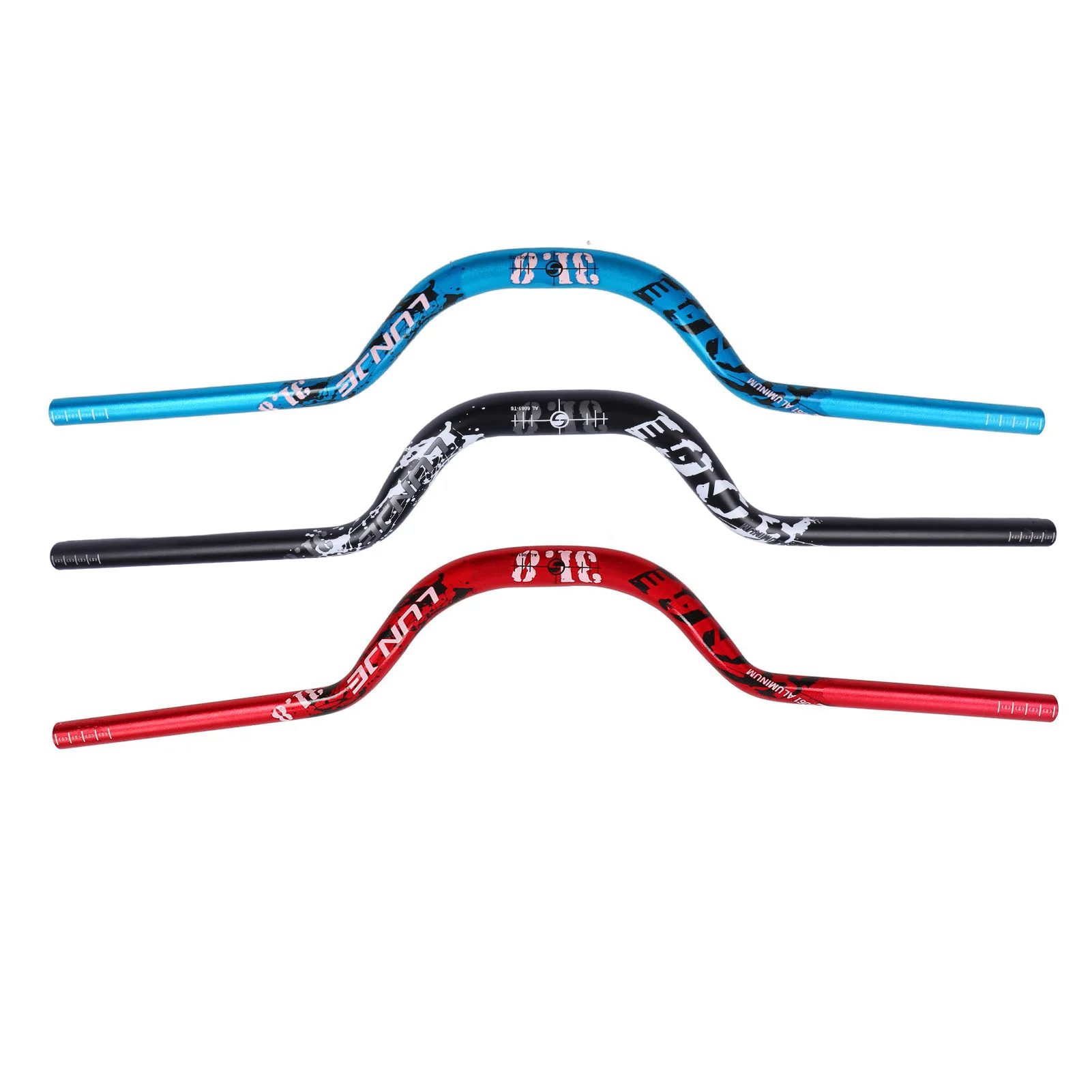 Colorful Bicycle Handlebars Displayed Horizontally