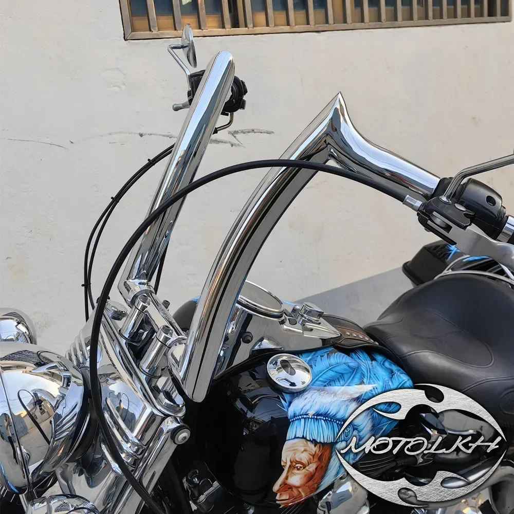Sleek Chrome Motorcycle Handlebars And Artwork
