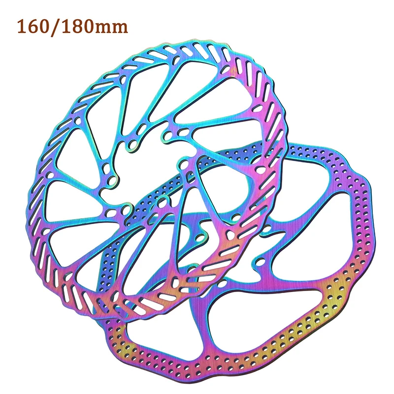 Colorful Bicycle Brake Rotor Discs Displayed Together
