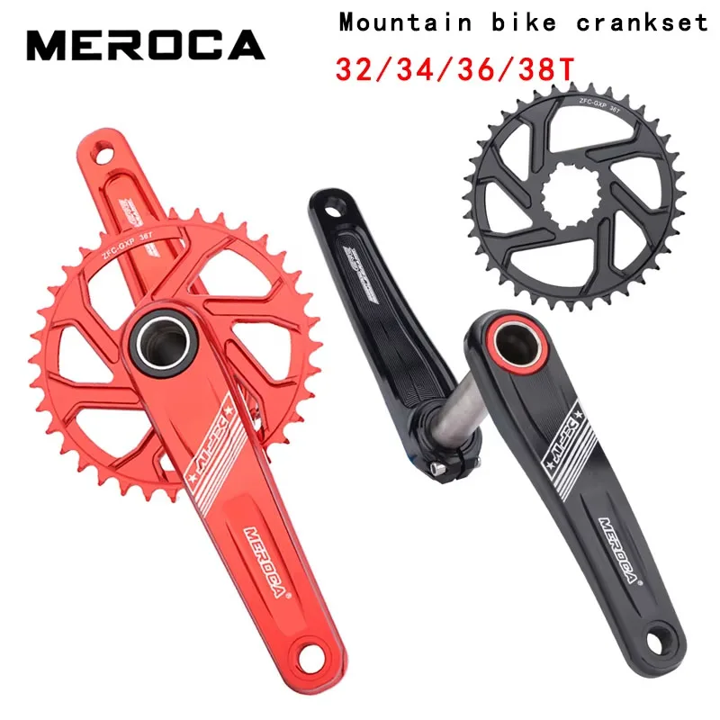 Meroca Mountain Bike Crankset In Red And Black
